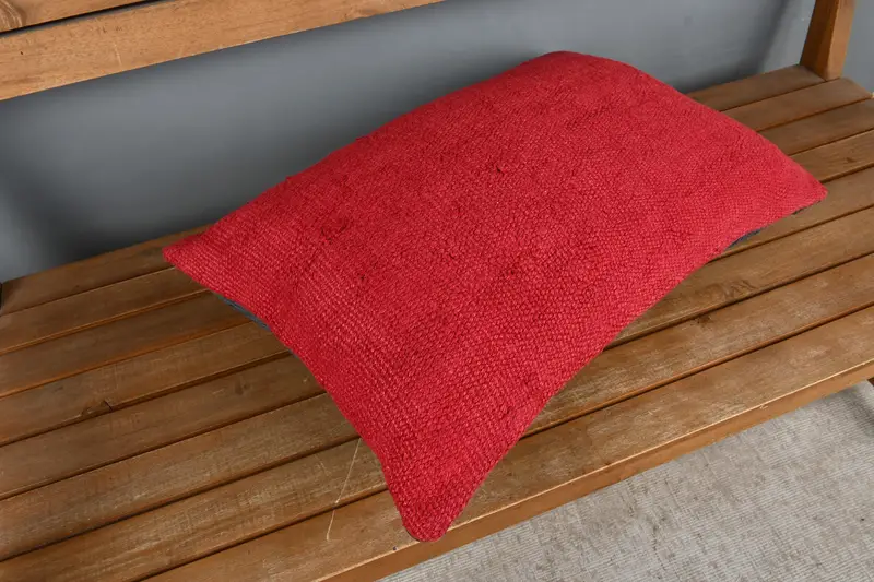 16x24 Red Pillow Case, Vintage Kilim Pillow, Decorative Pillow Sham, Interior Designer Pillow, Retro Cushion Case, Pillow for Sofa, Pillow - 2