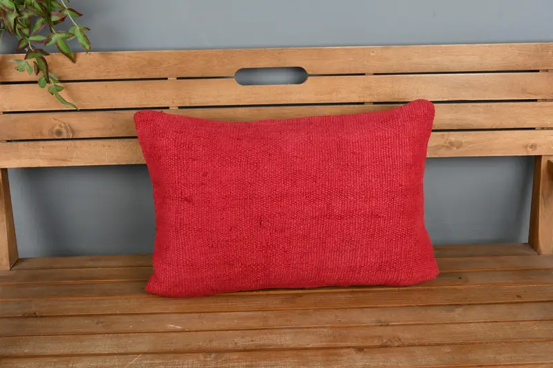 16x24 Red Pillow Case, Vintage Kilim Pillow, Decorative Pillow Sham, Interior Designer Pillow, Retro Cushion Case, Pillow for Sofa, Pillow - 6