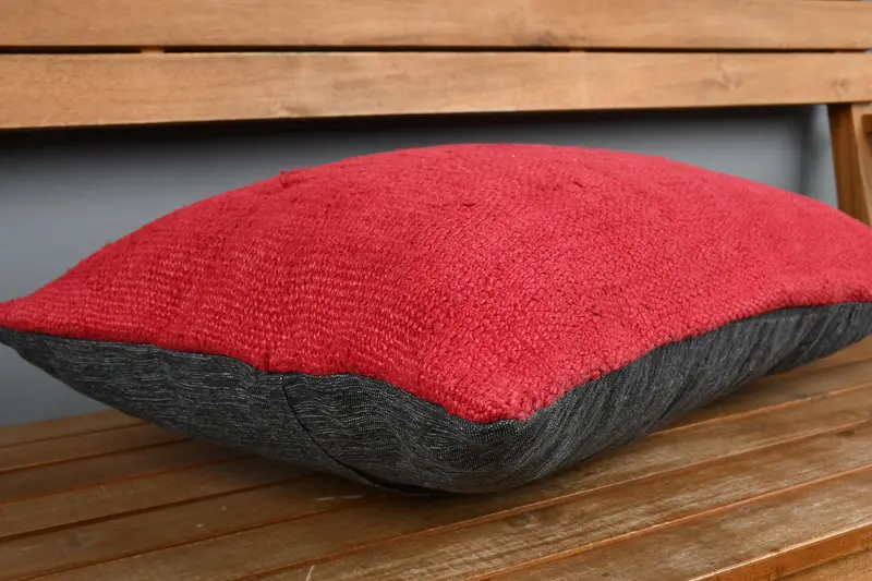 16x24 Red Pillow Case, Vintage Kilim Pillow, Decorative Pillow Sham, Interior Designer Pillow, Retro Cushion Case, Pillow for Sofa, Pillow - 3