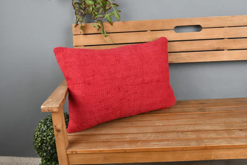 16x24 Red Pillow Case, Vintage Kilim Pillow, Decorative Pillow Sham, Interior Designer Pillow, Retro Cushion Case, Pillow for Sofa, Pillow - 1