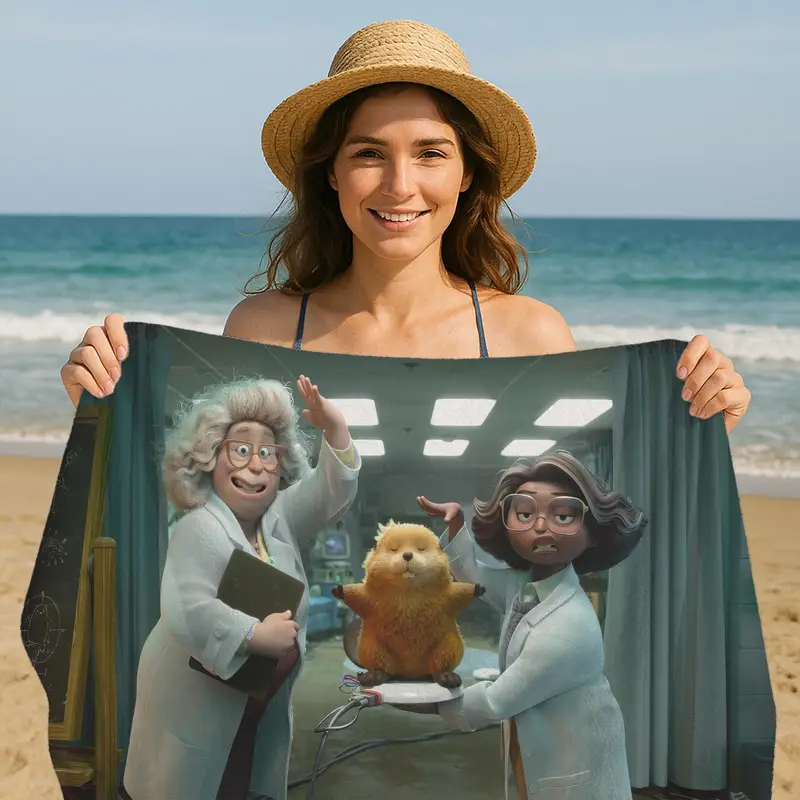 Organic Cotton Gray Beach Towel for Weddings - Perfect Gift - 1