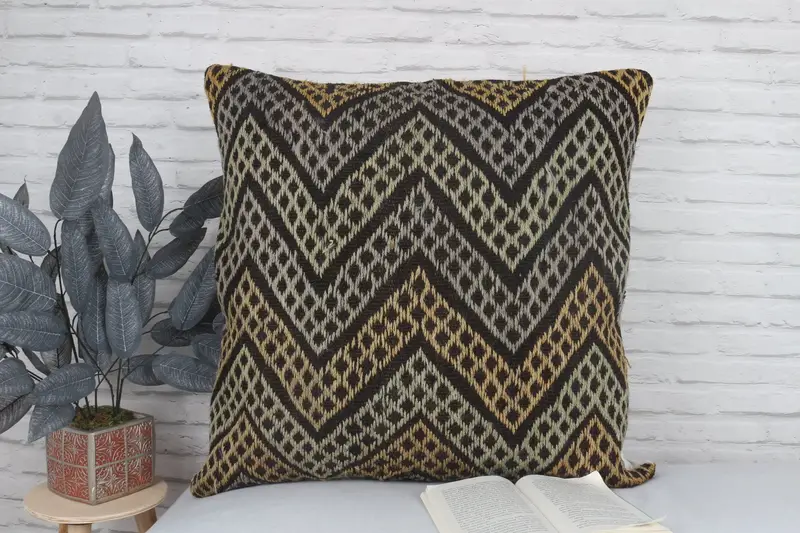 Christmas Pillow, Interior Designer Pillow, Pillow Sham, Throw Kilim Pillow, 28x28 Beige Pillow Case, Antique Pillows, Vintage Pillow Cover - 2