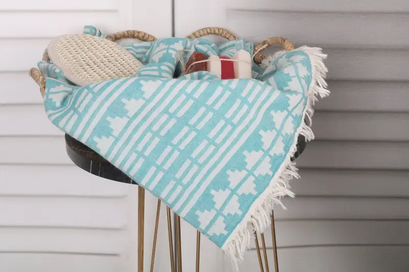 Bachelor Party Favors, Baby Boy Gift, Custom Towel, 70x40 Linen Kilim Design Towel, Turkish towel, Unique Wedding Gift, Bachelorette Party Gift - 3