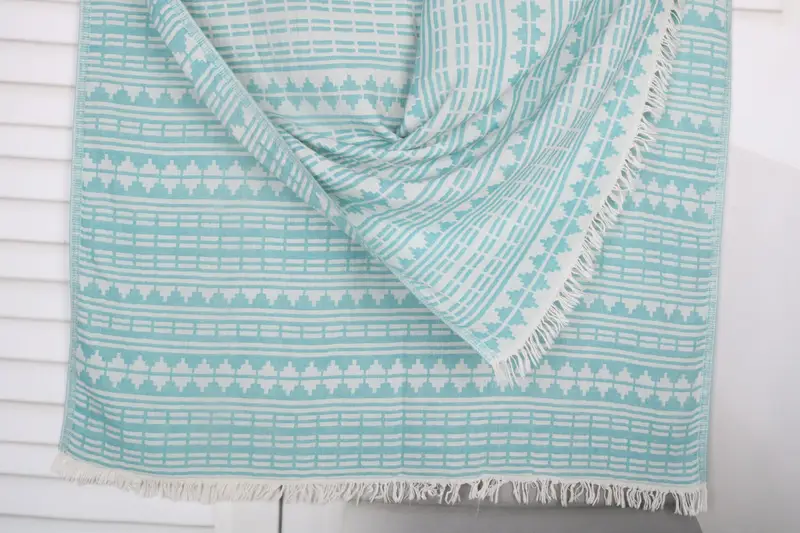 Bachelor Party Favors, Baby Boy Gift, Custom Towel, 70x40 Linen Kilim Design Towel, Turkish towel, Unique Wedding Gift, Bachelorette Party Gift - 1