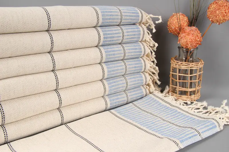 Turkish Hand Towel, Bridal Shower Gifts, Personalized Hand Towel, Summer Gift, Monogrammed Hand Towel, 40x20 Linen Striped Towel, Housewarming Gift - 1