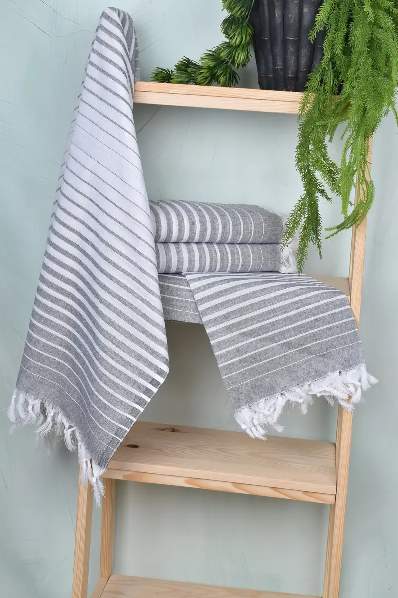 Personalized Turkish Towel, Kids Beach Towel, Organic Turkish towel, Personalize Gift, 70x40 Cotton Striped Towel, Monogrammed Beach Towel - 6