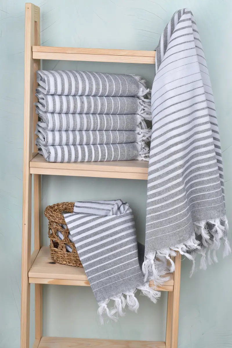 Personalized Turkish Towel, Kids Beach Towel, Organic Turkish towel, Personalize Gift, 70x40 Cotton Striped Towel, Monogrammed Beach Towel - 3