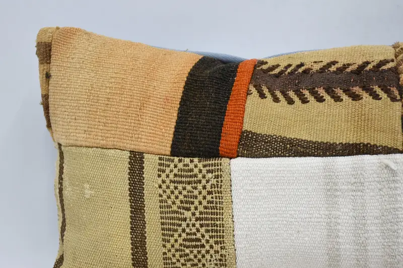 Vintage Kilim Pillow, Pillow Sham, 12x36 White Pillow Sham, Handwoven Pillow Cover Cushion Cover, Home Decor Pillow, Vintage Pillow - 2
