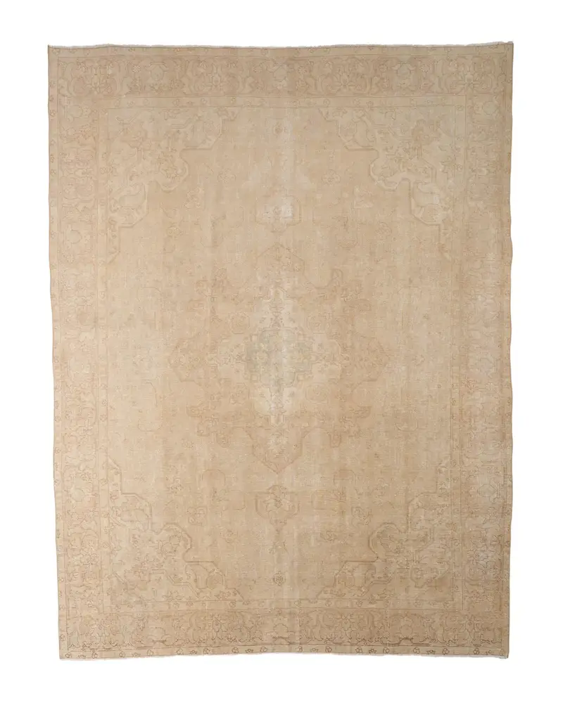 Zarif Bej Halı, Oryantal Desen 9,4x12,6 ft