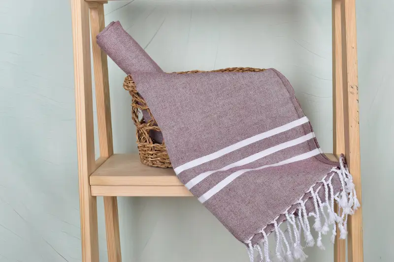 Turkish Hand Towel, Wedding Hand Made Gift, 40x24 Cotton Striped Towel, Bridesmaid Gifts, Monogram Tea Towel, Custom Hand Towel, Bachelorette Towel - 4
