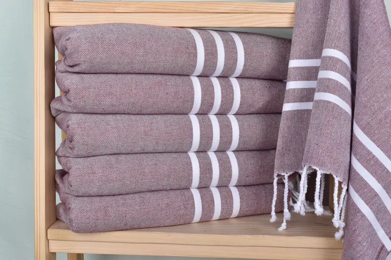 Turkish Hand Towel, Wedding Hand Made Gift, 40x24 Cotton Striped Towel, Bridesmaid Gifts, Monogram Tea Towel, Custom Hand Towel, Bachelorette Towel - 2