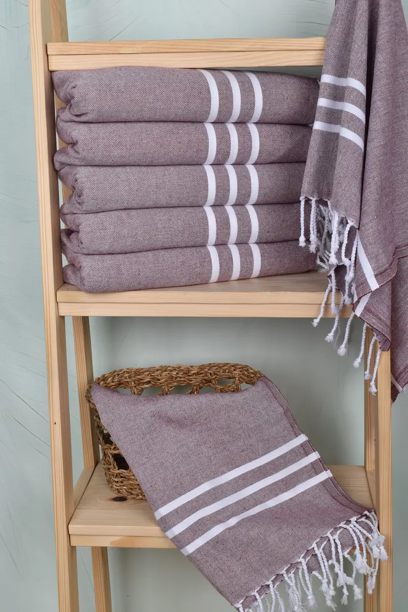 Turkish Hand Towel, Wedding Hand Made Gift, 40x24 Cotton Striped Towel, Bridesmaid Gifts, Monogram Tea Towel, Custom Hand Towel, Bachelorette Towel - 3