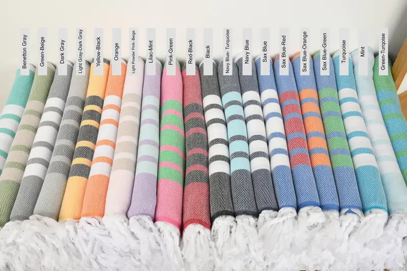 Turkish Towel Beach Towel, Valentines Day Gift Idea, 68x36 Cotton Chevron Towel, Absorbent towel, Gym Towel, Travel towel, Bachelorette Party Favors - 1