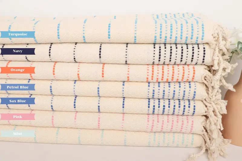 Wedding Gift, Bridesmaid Favors, Personalized Hand Towel, 36x18 Cotton Striped Design Towel, Personalized Dish Towel, Valentine Day Gift For Her - 2