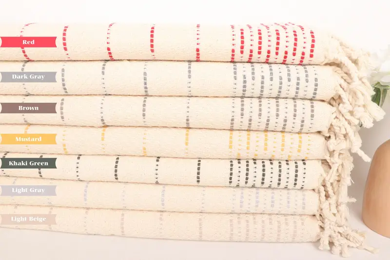 Wedding Gift, Bridesmaid Favors, Personalized Hand Towel, 36x18 Cotton Striped Design Towel, Personalized Dish Towel, Valentine Day Gift For Her - 1