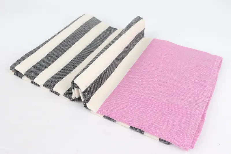 Bachelorette Gifts, Quick-dry peshtemal, Memorial Gift, 70x40 Cotton Striped Fringeless Towel, Gift For Her, Travel Towel, Beach Size Towel - 6