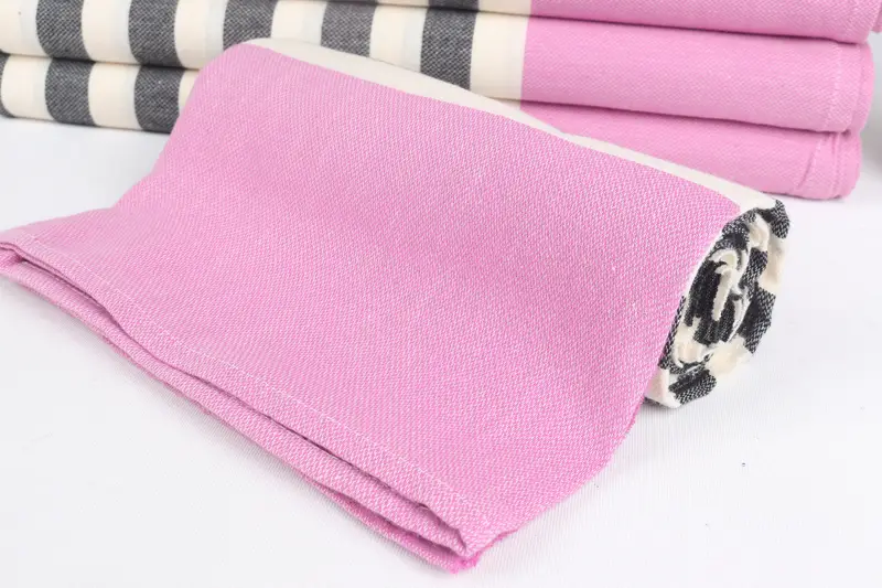 Bachelorette Gifts, Quick-dry peshtemal, Memorial Gift, 70x40 Cotton Striped Fringeless Towel, Gift For Her, Travel Towel, Beach Size Towel - 4