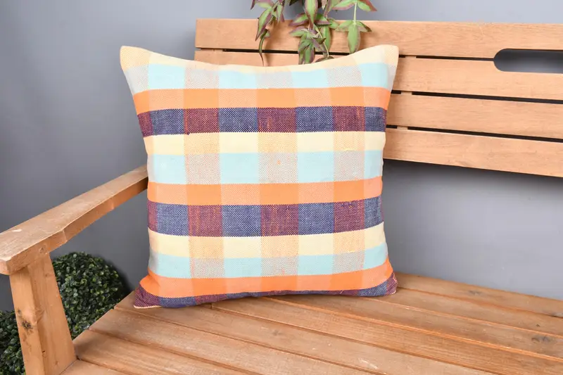 18x18 Orange Pillow, Cushion Cover, Gift Pillow, Turkish Pillow, Comfy Throw Cushion Case, Patio Cushion, Interior Designer Pillow, Luxury Pillow - 1