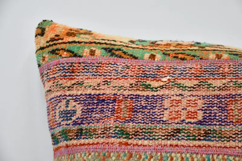 Shabby Chic Cushion Case, Ethnical Kilim Rug Pillow, 24x24 Beige Cushion Cover, Pillow Sham, Home Decor Pillow, Vintage Kilim Pillow - 2