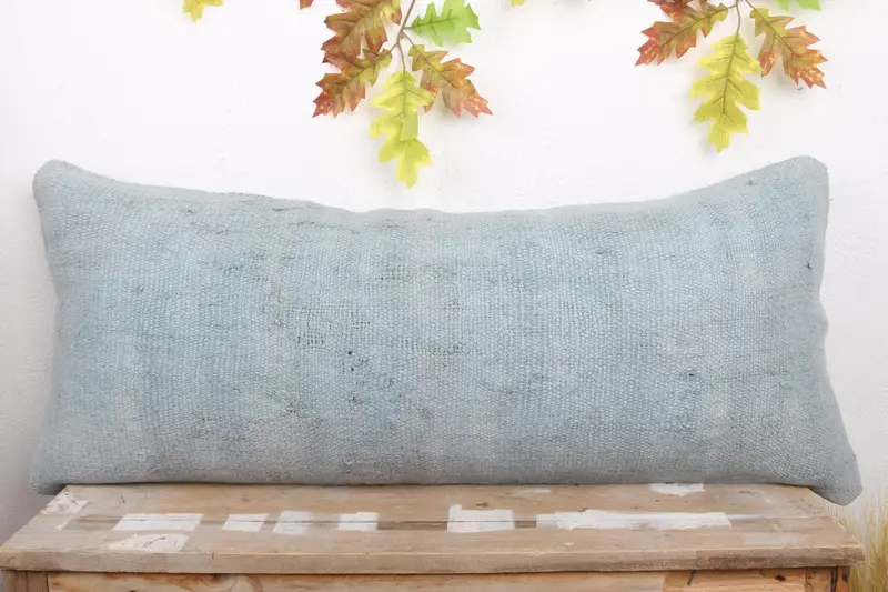 Gift Pillow, Cushion, 16x36 Blue Cushion Case, Home Decor Pillow, Vintage Pillow, Rustic Pillow Sham, Ethnic Pillow Cover Cushion Cover - 2