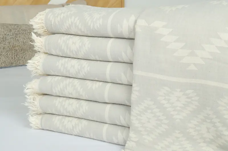 84x56 Cotton Kilim Design Towel, Bridesmaid Gifts, Monogram Blanket, Throw Blanket Couch, Organic Throw, Embroidery Bedspread, Turkish Blanket Queen - 2