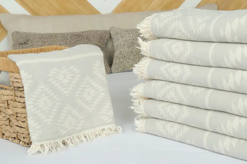 84x56 Cotton Kilim Design Towel, Bridesmaid Gifts, Monogram Blanket, Throw Blanket Couch, Organic Throw, Embroidery Bedspread, Turkish Blanket Queen - 4