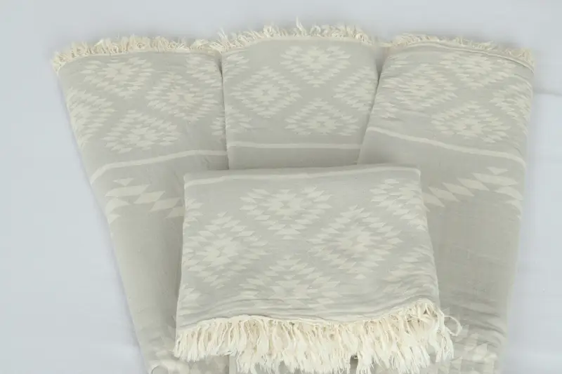 84x56 Cotton Kilim Design Towel, Bridesmaid Gifts, Monogram Blanket, Throw Blanket Couch, Organic Throw, Embroidery Bedspread, Turkish Blanket Queen - 5