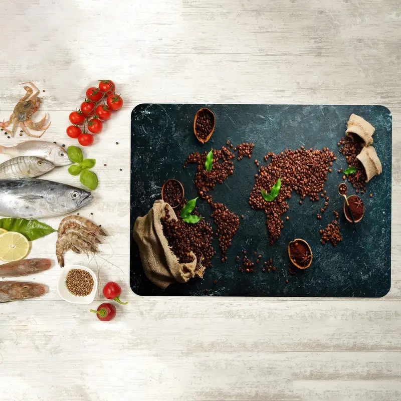 Dünya Haritası Cam Kesme Tahtası: Son Moda, Kahve Severlerin Mutfağının Temeli