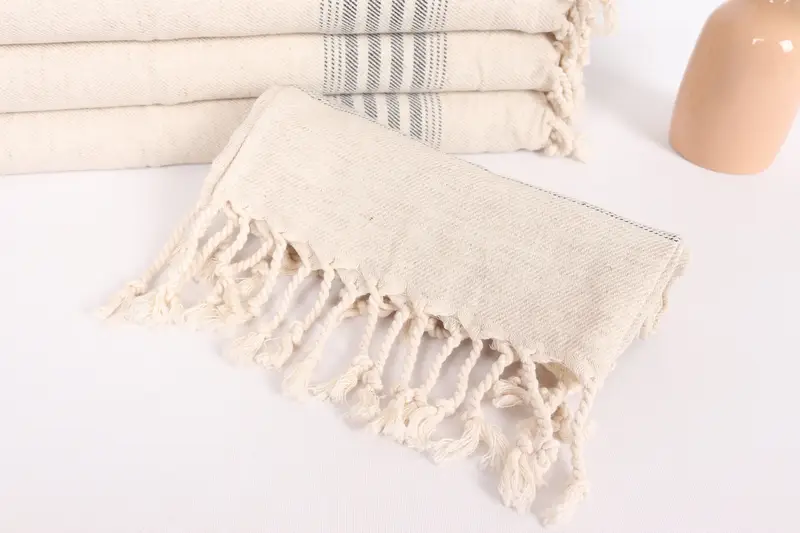Custom Hand Towel, 36x18 Linen Striped Towel, Wedding Gifts Towel, Gift For Him, Small Bath Towels, Turkish Towel Hand Towel, Handmade Gift - 4