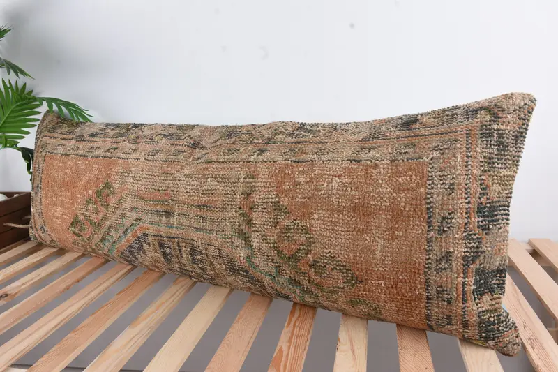 Home Decor Pillow, Boho Pillow Sham Cover, Crochet Pattern Pillow Sham, Pillow Sham, 16x48 Red Pillow, Interior Designer Pillow - 5