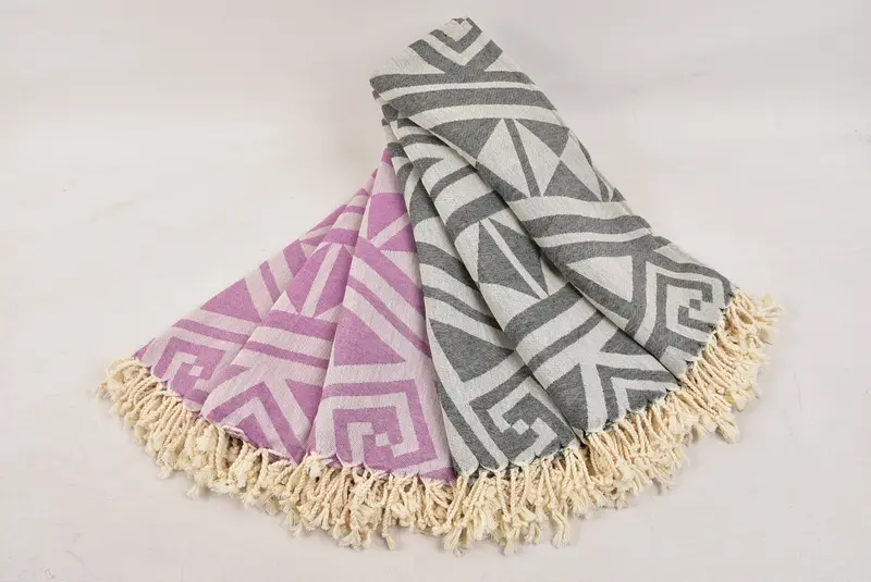 68x40 Cotton Geometric Towel, Xmas Gifts, Custom Towel, Bachelorette Gifts, Summer Gift, Handmade Turkish Towel, Monogram Towels, Bachelorette Towel - 4