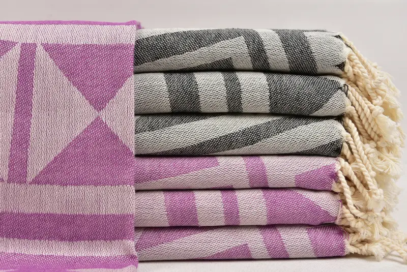 68x40 Cotton Geometric Towel, Xmas Gifts, Custom Towel, Bachelorette Gifts, Summer Gift, Handmade Turkish Towel, Monogram Towels, Bachelorette Towel - 1