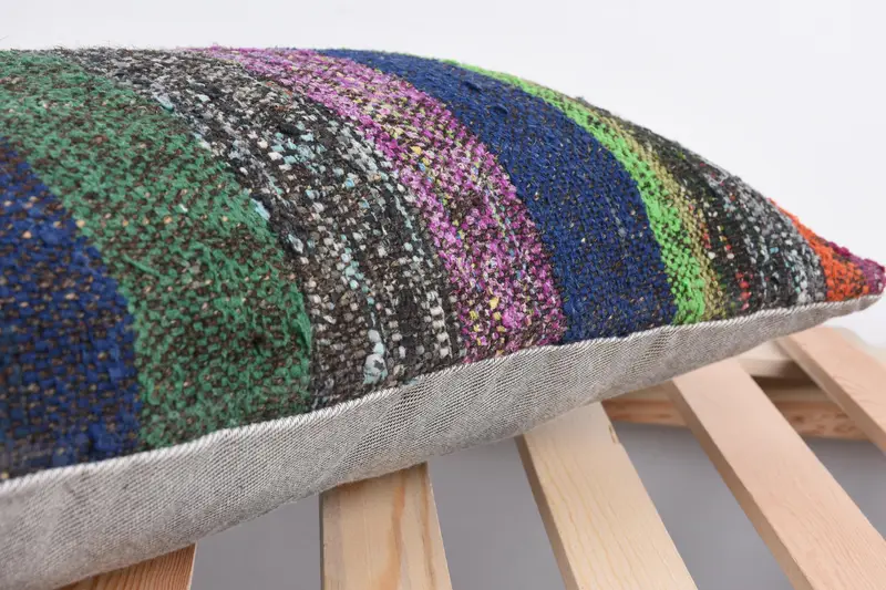 Vintage -Kissen, benutzerdefiniertes Kissen, 12x24 Grüne Kissenschein, Kissenschein, Bohemian Kissen Kissenabdeckung, Kissen für Sofa, Vintage -Kilim -Kissen Kissen - 7