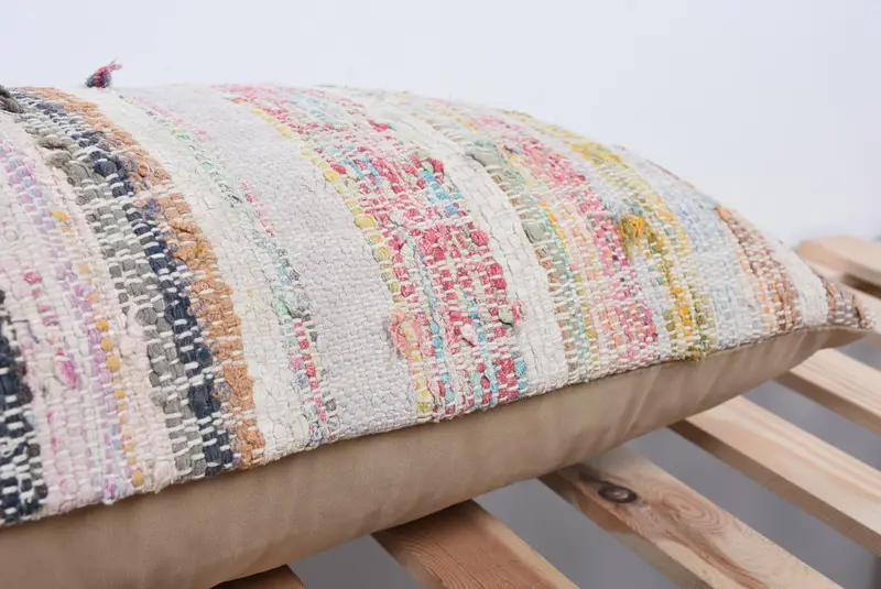Kilim Pillow, Designer Throw Cushion Case, Vintage Kilim Pillow, Cushion Case, 12x36 White Pillow Case, Antique Pillows, Seat Pillow Sham - 7