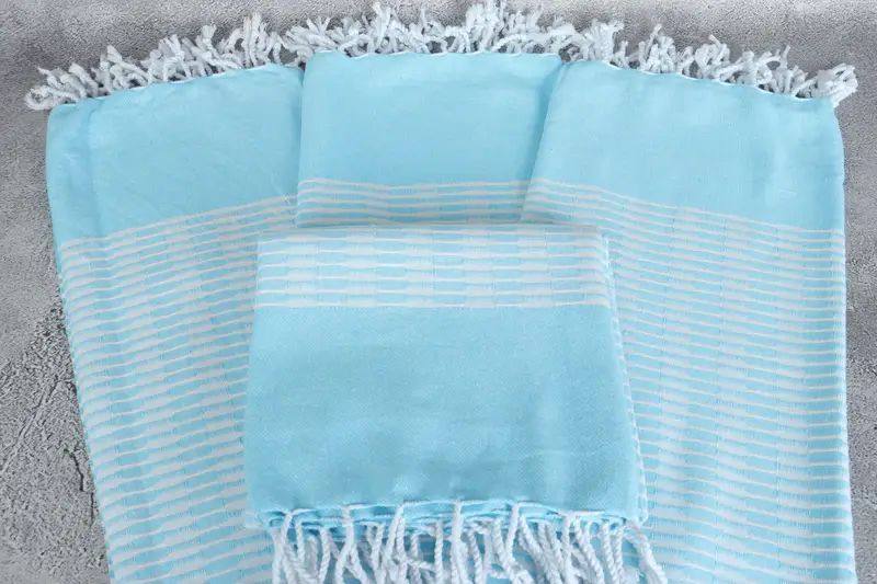 Luxury towel, Turkish bath towel, Gift For Boyfriend, 70x40 Cotton Geometric Towel, Gift For Him, Summer Towel, Turkish beach towel with fringe - 4