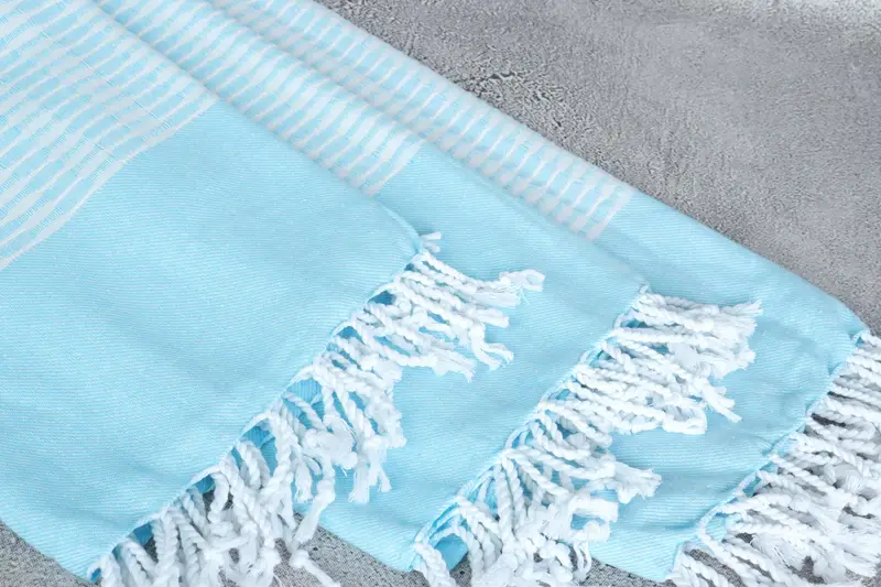Luxury towel, Turkish bath towel, Gift For Boyfriend, 70x40 Cotton Geometric Towel, Gift For Him, Summer Towel, Turkish beach towel with fringe - 5