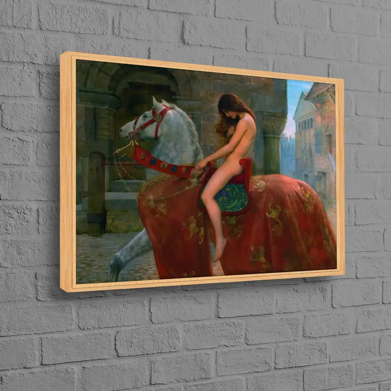 Lienzo elegante de Lady Godiva: arte atemporal, decoración moderna del hogar