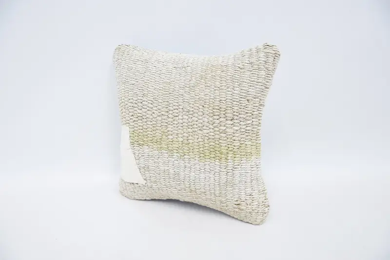 12x12 White Pillow, Pillow Cover, Throw Kilim Pillow, Ethnical Kilim Rug Pillow, Couch Pillow Case, Kilim Pillow, Hippie Throw Cushion - 4