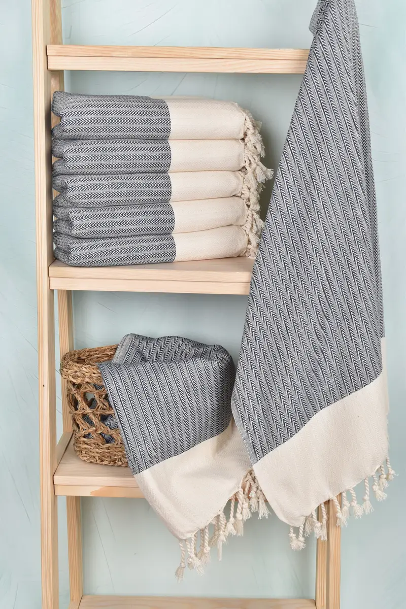 Organic towel, 68x36 Cotton Palm Design Towel, Gift For Mom, Best lightweight Turkish towel for travel USA, Quick-dry towel, Wedding Gifts Towel - 3