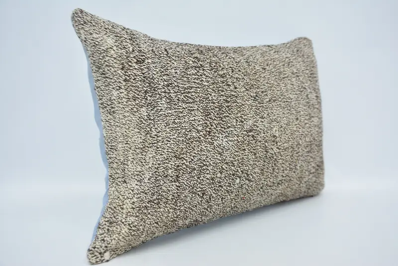 Handmade Kilim Cushion, 16x24 Beige Pillow, Accent Throw Cushion Case, Vintage Pillow, Pillow Sham, Cozy Throw Pillow, Kilim Pillow Cover - 3