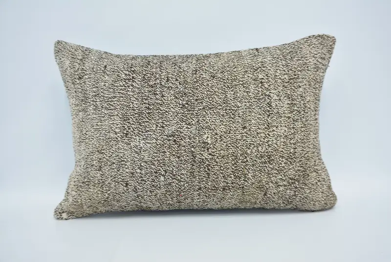 Handmade Kilim Cushion, 16x24 Beige Pillow, Accent Throw Cushion Case, Vintage Pillow, Pillow Sham, Cozy Throw Pillow, Kilim Pillow Cover - 1