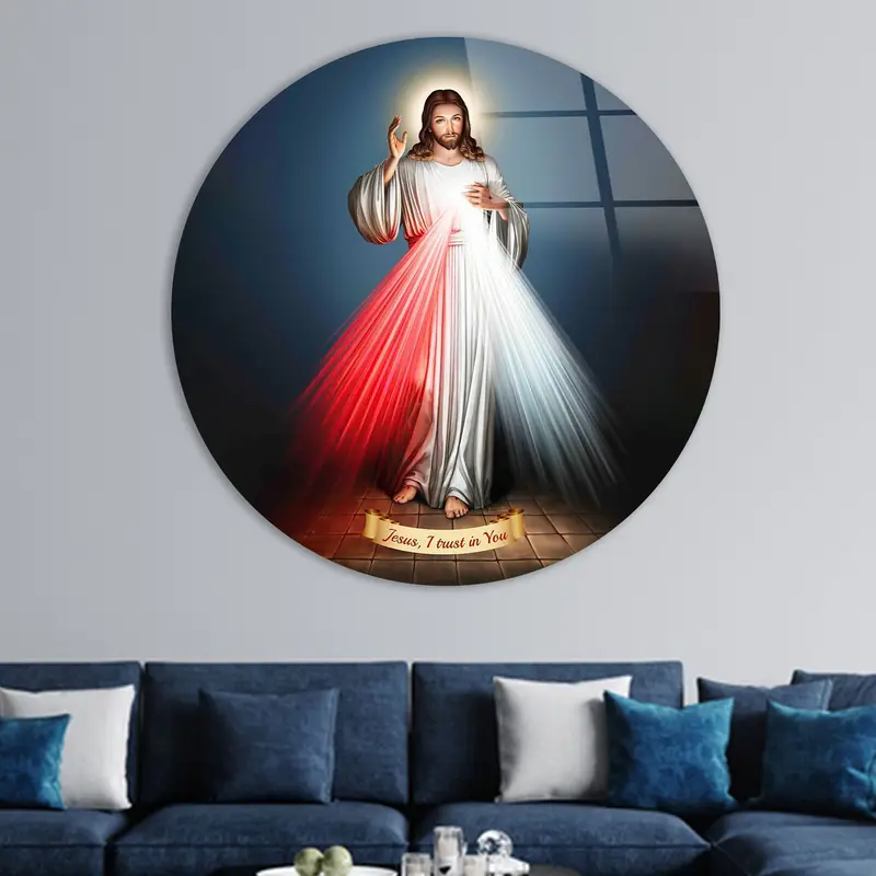 Trendy Divine Canvas: Mercy of Jesus Christ Printed Artwork