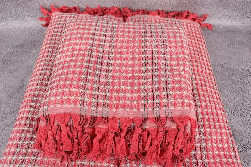 Turkish Blanket Throw, Gift For The Home Decor, Halloween Gifts, Woven Blanket, 96x70 Cotton Striped Towel, Throw Blanket, Custom Wedding Gifts - 4