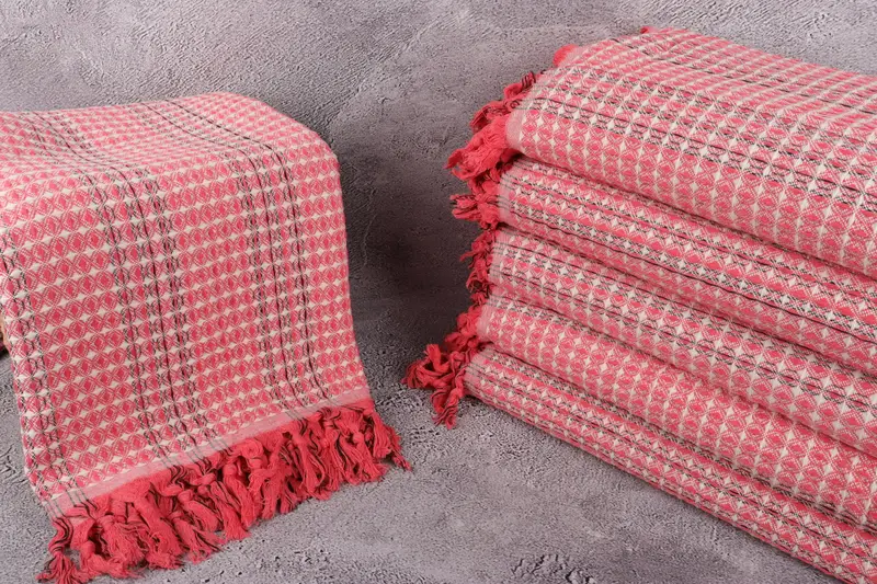 Turkish Blanket Throw, Gift For The Home Decor, Halloween Gifts, Woven Blanket, 96x70 Cotton Striped Towel, Throw Blanket, Custom Wedding Gifts - 3