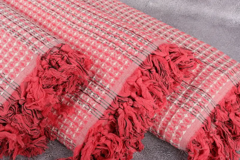 Turkish Blanket Throw, Gift For The Home Decor, Halloween Gifts, Woven Blanket, 96x70 Cotton Striped Towel, Throw Blanket, Custom Wedding Gifts - 5