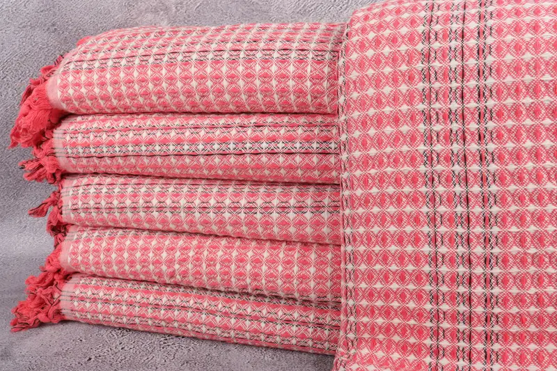 Turkish Blanket Throw, Gift For The Home Decor, Halloween Gifts, Woven Blanket, 96x70 Cotton Striped Towel, Throw Blanket, Custom Wedding Gifts - 1