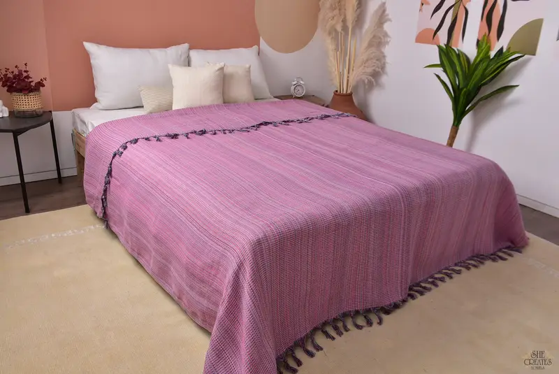 Bachelorette Large Towel, Bedspread, Beach Wedding Favor, Woven Blanket, 90x88 Cotton Colorful Diamond Towel, Bridal Shower Gift, Personalised Gift - 2