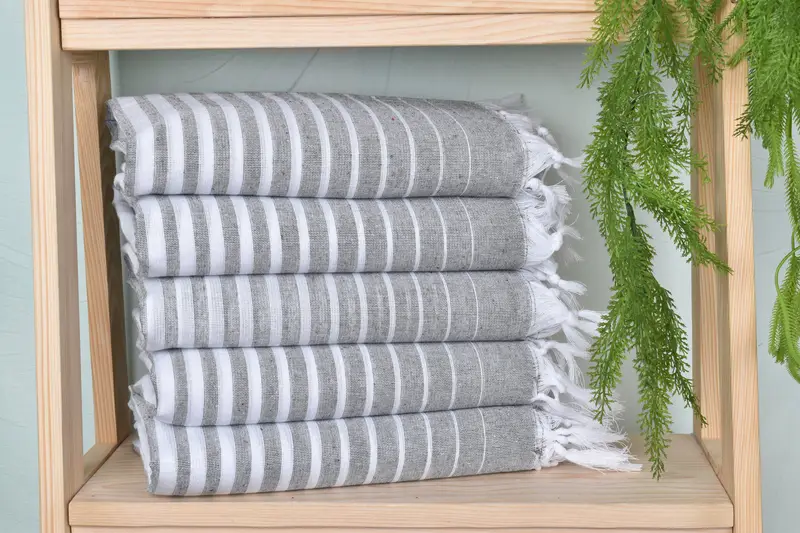 Handmade Turkish Towel, Personalized Gift, Gift For Bride, Personalized Wedding Gift, 70x40 Cotton Striped Towel, Bachelorette Party Gifts - 2