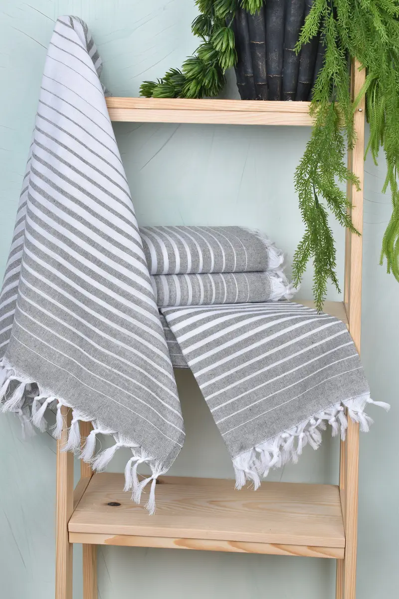 Handmade Turkish Towel, Personalized Gift, Gift For Bride, Personalized Wedding Gift, 70x40 Cotton Striped Towel, Bachelorette Party Gifts - 6