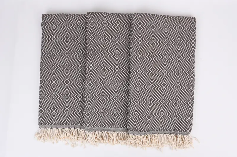 Custom Name Towel, Travel towel, Thin towel, Eco-Friendly Turkish Towel, Bridesmaid Gift, 76x40 Cotton Diamond Towel, Welcome Wedding Gift - 7